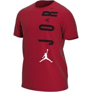 Jordan Air Short-Sleeve Gray Men's  T-shirt CZ8402-887 Size XL Color Red